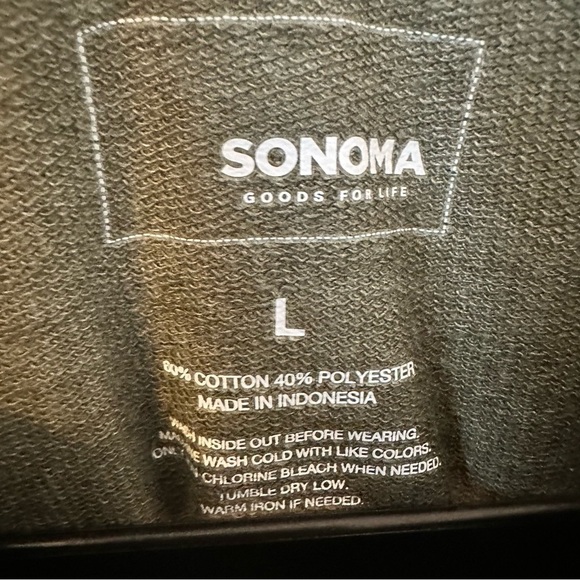 NWT-SONOMA OLIVE GREEN TIE DYE COTTON BLEND SHORT SLEEVE DRESS (Size:Large) - Picture 8 of 8